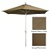 Outdoor Living : 9' Push Button Tilt Patio Market Umbrella - Bronze: Toffee