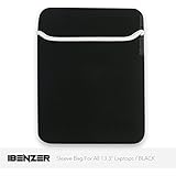 iBenzer - Sleeve Bag Cover Case for ALL Laptop 13" 13 inch Macbook Pro/ Macbook Unibody / Macbook Air (MMP13BAG/BK Black)
