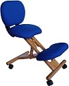 Wooden Ergonomic Kneeling Posture Office Chair with Reclining Back [WL-SB-310-GG]