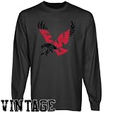NCAA Eastern Washington Eagles Charcoal Distressed Logo Vintage Long Sleeve T-shirt