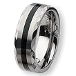Tungsten Carbide Ring with Black Enamel (8.0 mm) - Sizes 7-13
