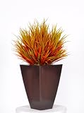 House of Silk Flowers Artificial Autumn Vanilla Grass in Zinc