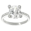 Sterling Silver Oval-cut Cubic Zirconia Ring