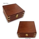 Indian Handmade Wooden Jewelry Box With Brass Plate Engraved On All Sides (Free Shipping) Wbox0051