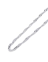 1.5MM Nickel Free Italian Sterling Silver Chain Necklaces Singapore 035 Gauge Chain ( Available Length 16"~30")
