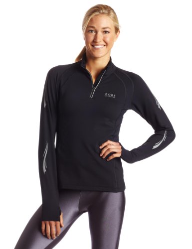 Gore Running Wear Womens Mythos Long Lady Shirt, Black, Large