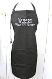 Black Embroidered Apron It's the most wonderful wine of the year