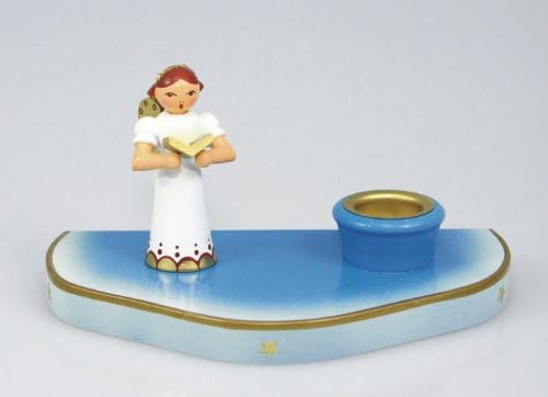 Candlesticks cloud with 1 Angel with book without rear wall colorful 200/21/4 B NEW