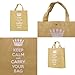 Keep Calm And Carry Your Bag - Large Reusable Grocery Totes - Set of 4
