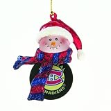 Pack of 4 NHL Montreal Canadiens Hockey Puck Snowman Christmas Ornaments 2.75"