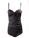 Surenow Women's Pin Up One Piece Halter Slim Swimwear Swimsuit Bathing Suits