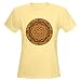 Croton Leaf Mandala Women's Pink T-Shirt Nature Women's Light T-Shirt by CafePress