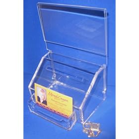Amazon Donation Box Ballot Box W/lock and Keys and Business Card Holder