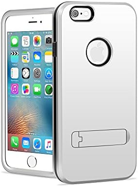iPhone 6s Cases ,Fritesla Phone Case for iPhone 6/6s with Kickstand Dual Layered Protection Bumper Hard PC back Protection (Silver)