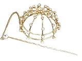 Crystal Rhinestone Gold Bun Cage