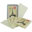 Eiffel Tower Paris Merci Cavallini Glitter Cards 10 Boxed Notecards and Envelopes