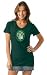 Boston Celtics Women's Hardwood Classics Tri Blend V Neck T-Shirt- by Alyssa Milano