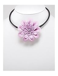 Light Purple Flower Cotton Necklace