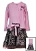 New Pink Brown Daisy Flower Circle Dress with Cardigan ~ Christmas Holiday 7 to 14 Girls
