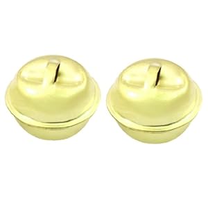 #!Cheap Amico 10 Pcs Gold Tone Ring Bells Christmas Tree Decor Ornament 15mm