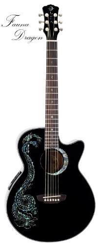 Luna Fauna Acoustic Guitar, Dragon