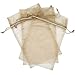 30 Designer Organza Fabric Gift Bags and Gift Pouches Party Gift Bags Beige 6.75