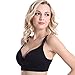 BAOMOSI Women's Seamless Nursing Maternity Bra Push Up Comfort Sleep Bralette Color Black Size S