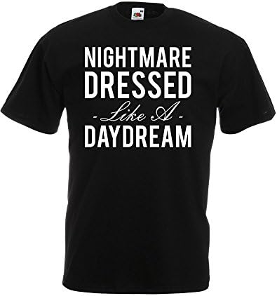 Nightmare Dressed Like A Daydream, Mens Printed T-Shirt - Black/White XL
