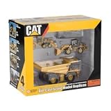 Caterpillar Die-Cast Scale Model Replicas--1:64 Cat 775E Off-Highway Truck, 1:87 Cat 950G Wheel loader & Cat 163H Motor Grader, Mini Cat 315C L Hydraulic Excavator