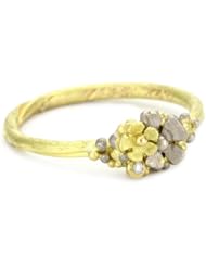 Vibes "Fairytale" 18 Karat White and Yellow Gold Diamond Ring, Size 6.5