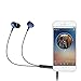 ErgoFit Earbuds in Ear Headphones with Mic Earphones, Ultra Clear Treble, Moving-Coil, Multipurpose Remote, Hands-Free Speakerphone, Volume Control, Siri, for Android, iOS, E128, Black