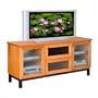 Furnitech 62 inch Arts & Crafts Console with Wood Frame Legs (Dark Cherry Finish)