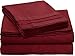 Clara Clark 1800 Premier Series 4pc Bed Sheet Set - King, Burgundy Red