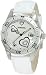 Invicta Women's 12401 Pro Diver Silver Heart Dial White Leather Watch