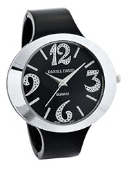Daniel David Womens HA0461 - Fashion Watch - Black Large Numbers Dial & Black Bangle