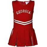 NCAA Georgia Bulldogs Infant Girls Red Cheerleader Dress (0-3 Months)