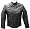 Dual Leather Stripe Motorcycle Jacket (#296-0) (Large)
