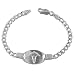 925 Sterling Silver Medical Alert Id Curb Bracelet