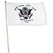 US Coast Guard Flag 12in x 18in Mounted on 24in Wooden Stick