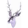 GROSSER HIRSCHKOPF AUS ALUMINIUM 50cm SILBER