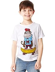 Pure Cotton Monkey Print T-Shirt