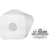 (50) White Heavyweight Paper Inner Sleeves for 12" Records - 12IW