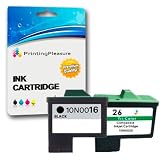 Lexmark NO.16 NO.26 1 x Nero 1 x Colore Inchiostro Cartucce Ricostruiti Per Compaq IJ650, IJ652, Lexmark i3, X1100, X1110, X1130, X1140, X1150, X1155, X1160, X1170, X1180, X1185, X1190 All-in-One, X1240, X1250, X1270, X1290, X2230, X2240, X2250, X72, X74, X75, Z13, Z23, Z23e, Z24, Z25, Z25L, Z33, Z34, Z35, Z512, Z513, Z515, Z517, Z592, Z593, Z597, Z600, Z601, Z602, Z603, Z604, Z605, Z607, Z608, Z612, Z613, Z614, Z615, Z617, Z640, Z645, Z713, Z75 by PPdi Printing Pleasure Premium
