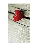 Huella deco Felpudo de Vinilo (Gris/Rojo)