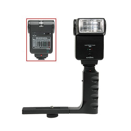 Cameta Digital Slave Flash + Sunpak Grip Kit For Fuji FinePix A920, A900, A820, A800, A700, A610, F100fd, F50fd, F40fd, F480, F31fd, F20, J10, J50, Z10fd, Z20fd, Z5fd, S9100, S100fs, S1000fd, S6000fd, S8000fd, S8100fd, S700 Cameras