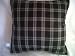 Black &amp; Grey Check Tartan 16" Cushion Cover