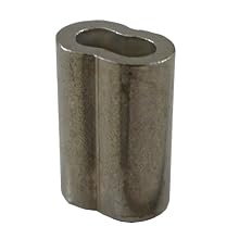 Loos Cableware SL2-1TP 50 Piece Tin Plated Copper Crimping Sleeve Set for 1/32" Diameter Wire Rope