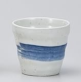 白一本刷毛ロックグラス　【フリーカップ 美濃焼】