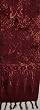 Scarf, Rayon Batik - Butterflies and Spirals on Light Burgundy