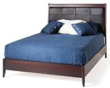 Sorrento Full Bed w/ Black Leather Caramel